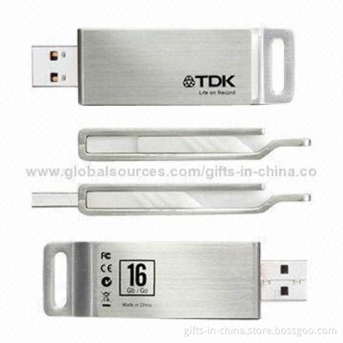 Metal USB Flash Drives with 128MB to 32GB Capacity, Support Plug-and-play Function